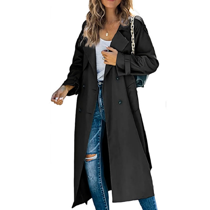 Luvo | Trenchcoat Long pour Femme – Avec Ceinture