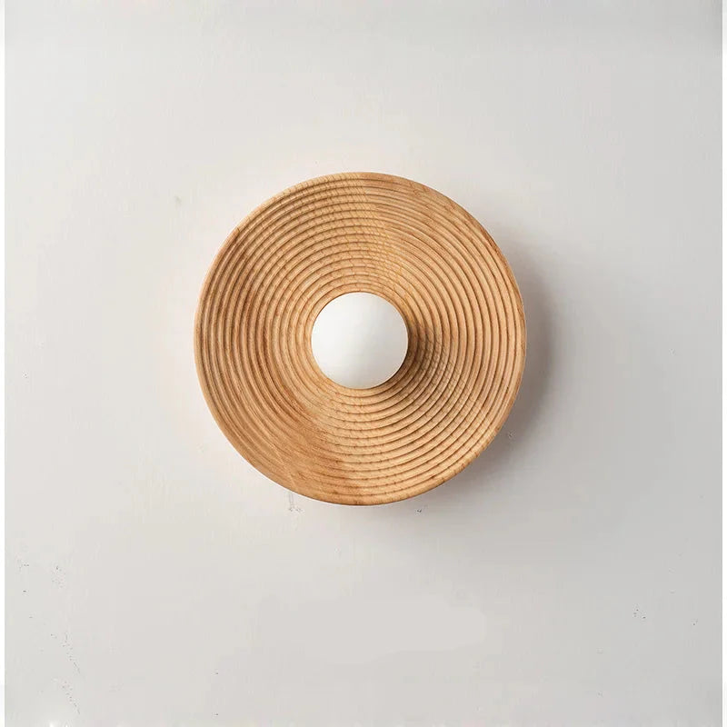 Luvo | Applique Murale Ronde en Bois – Style Scandinave