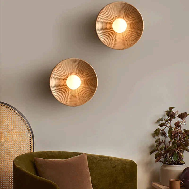 Luvo | Applique Murale Ronde en Bois – Style Scandinave