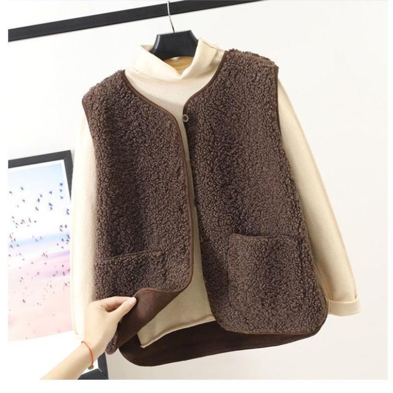 Luvo | Gilet Teddy Douillet pour Femme – Court