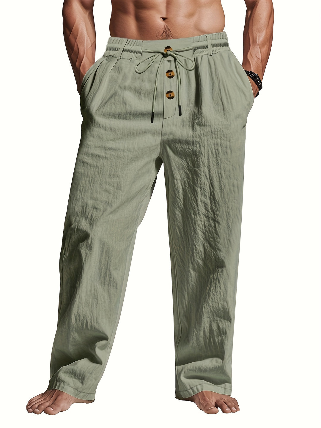 Luvo | Pantalon en Lin Décontracté pour Homme – Respirant et Confortable