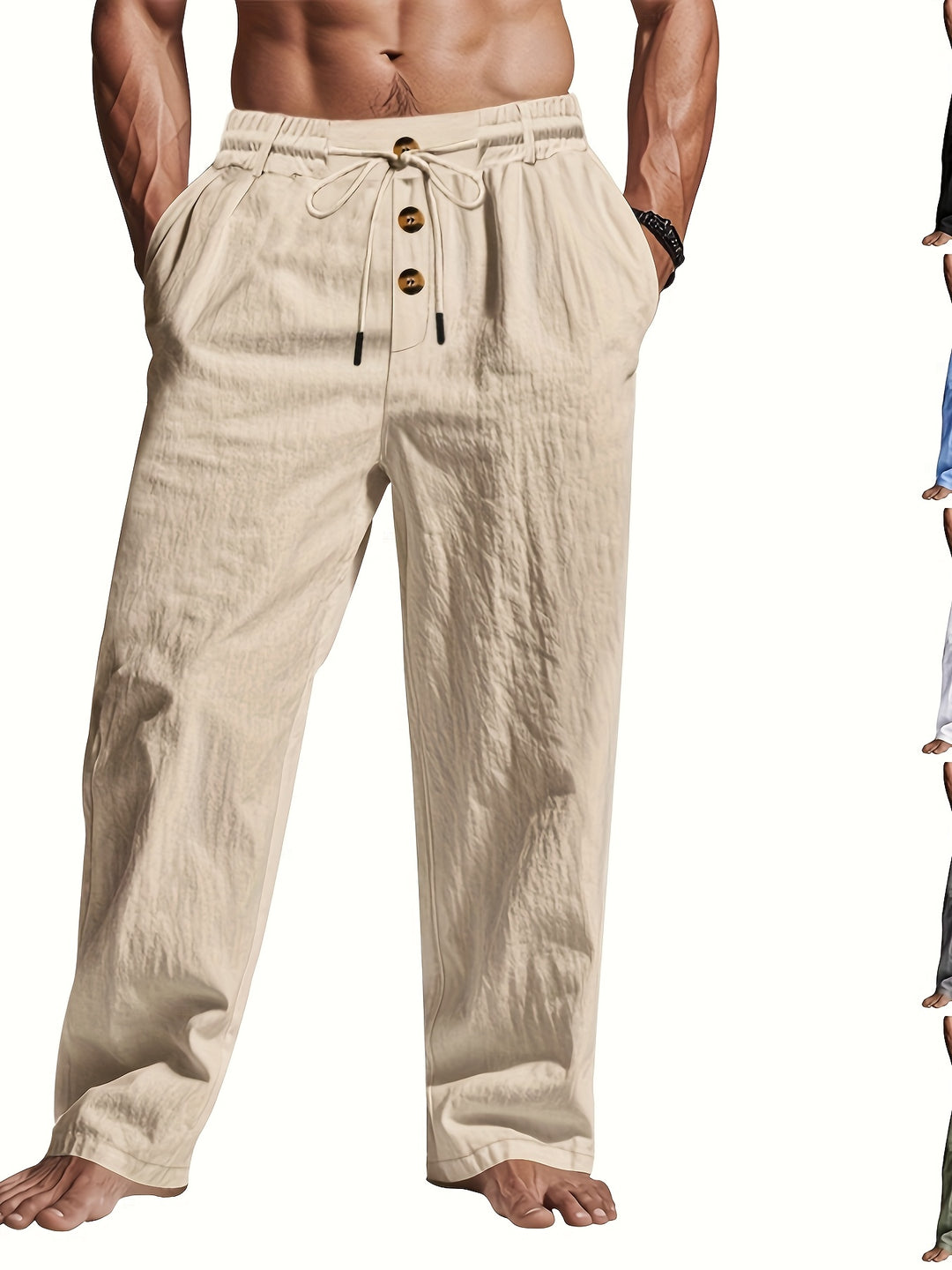 Luvo | Pantalon en Lin Décontracté pour Homme – Respirant et Confortable