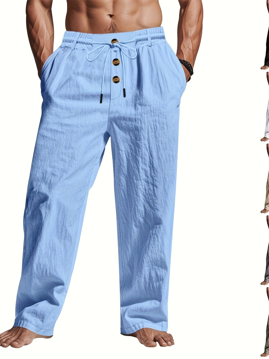 Luvo | Pantalon en Lin Décontracté pour Homme – Respirant et Confortable