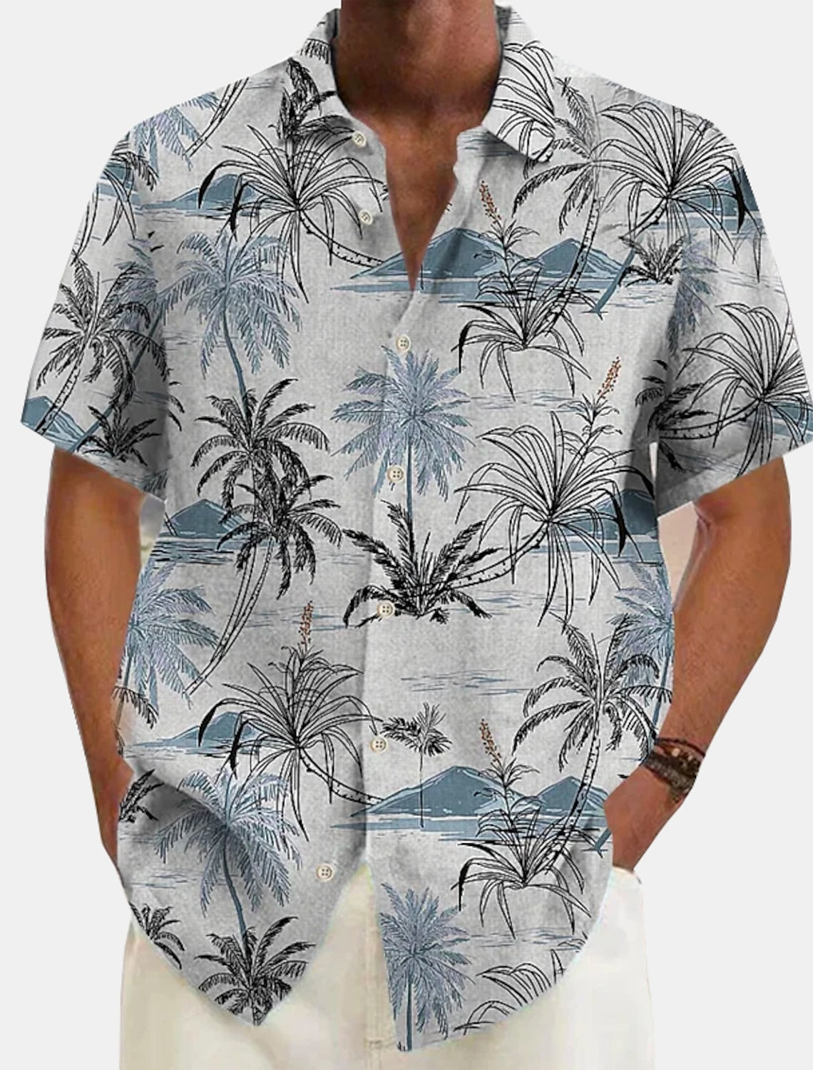 Luvo | Chemise de Plage Hawaïenne en Lin pour Homme