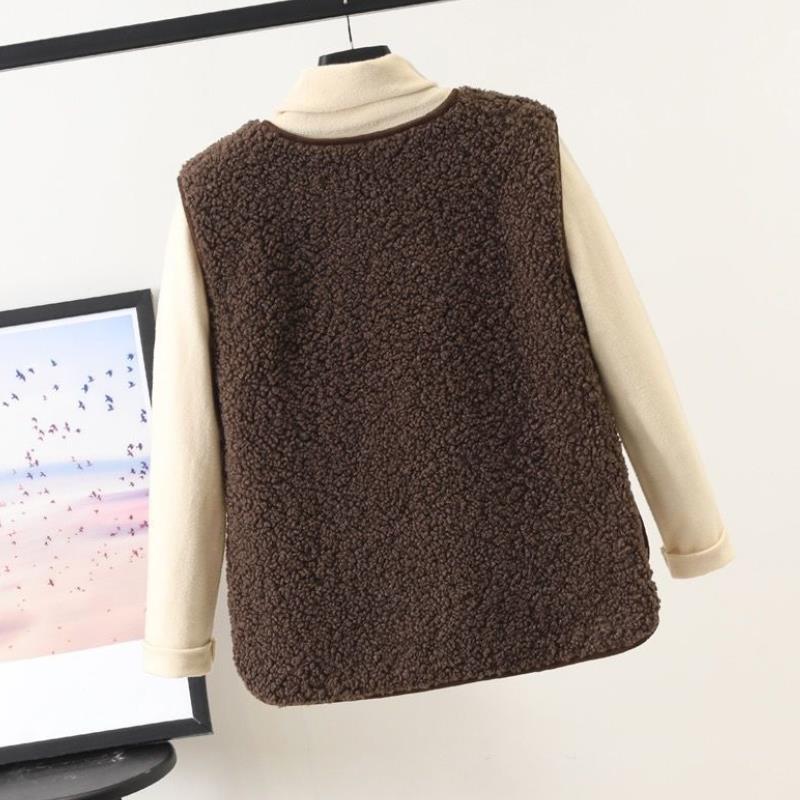 Luvo | Gilet Teddy Douillet pour Femme – Court