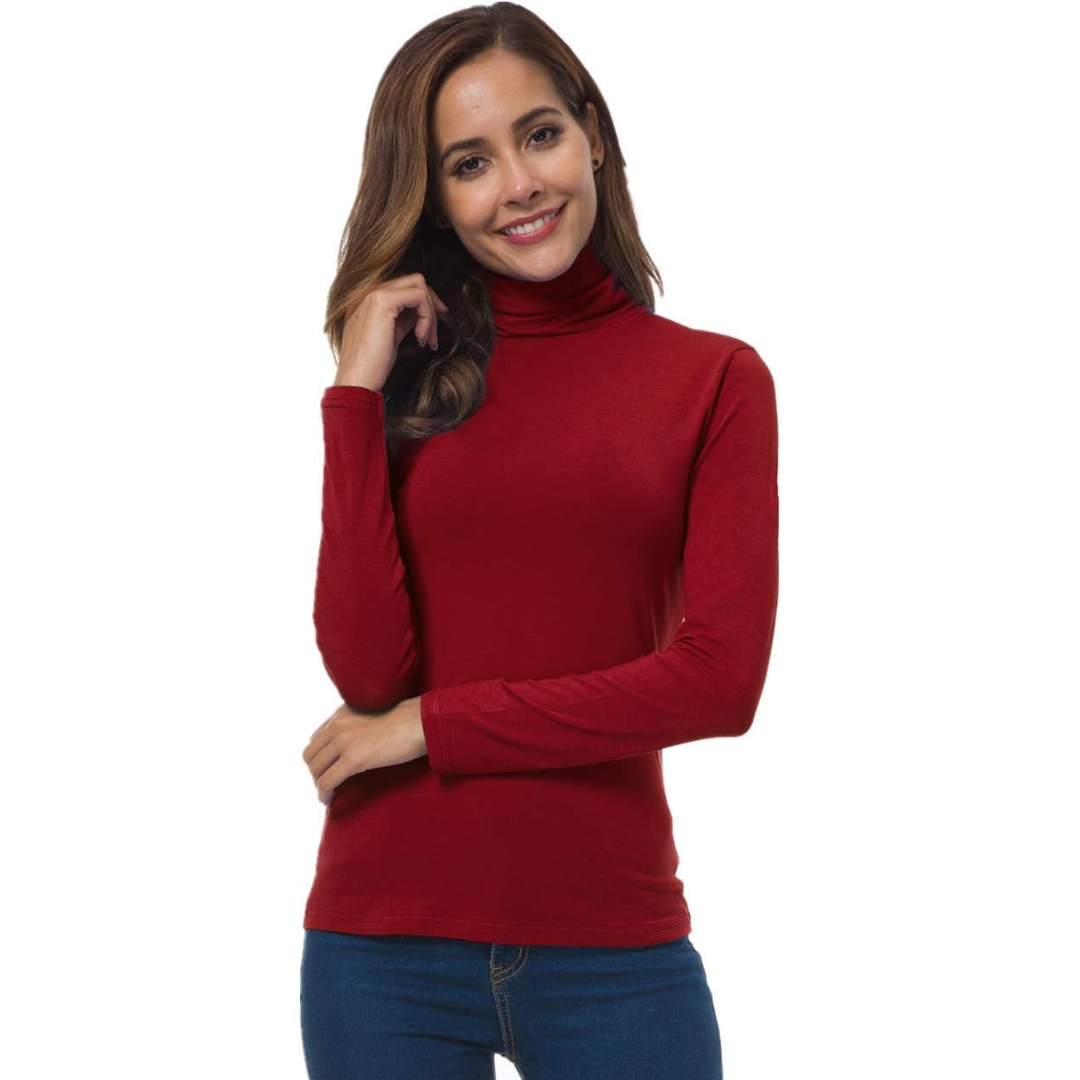 Luvo | Pull à Col Roulé pour Femme – Coupe Ajustée