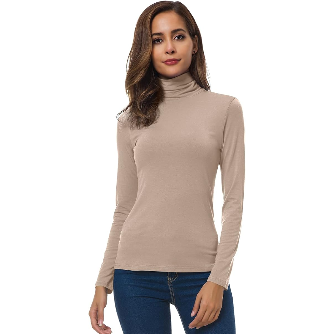 Luvo | Pull à Col Roulé pour Femme – Coupe Ajustée