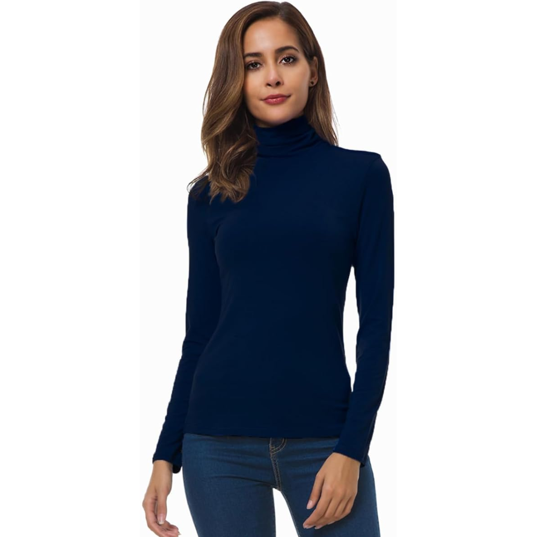 Luvo | Pull à Col Roulé pour Femme – Coupe Ajustée