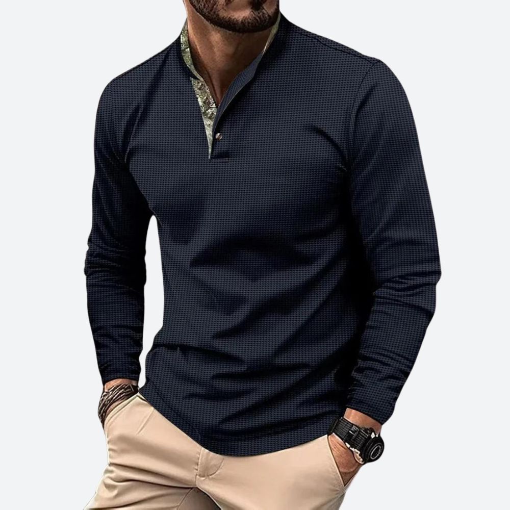 Luvo | Polo élégant à Manches Longues Pour Hommes