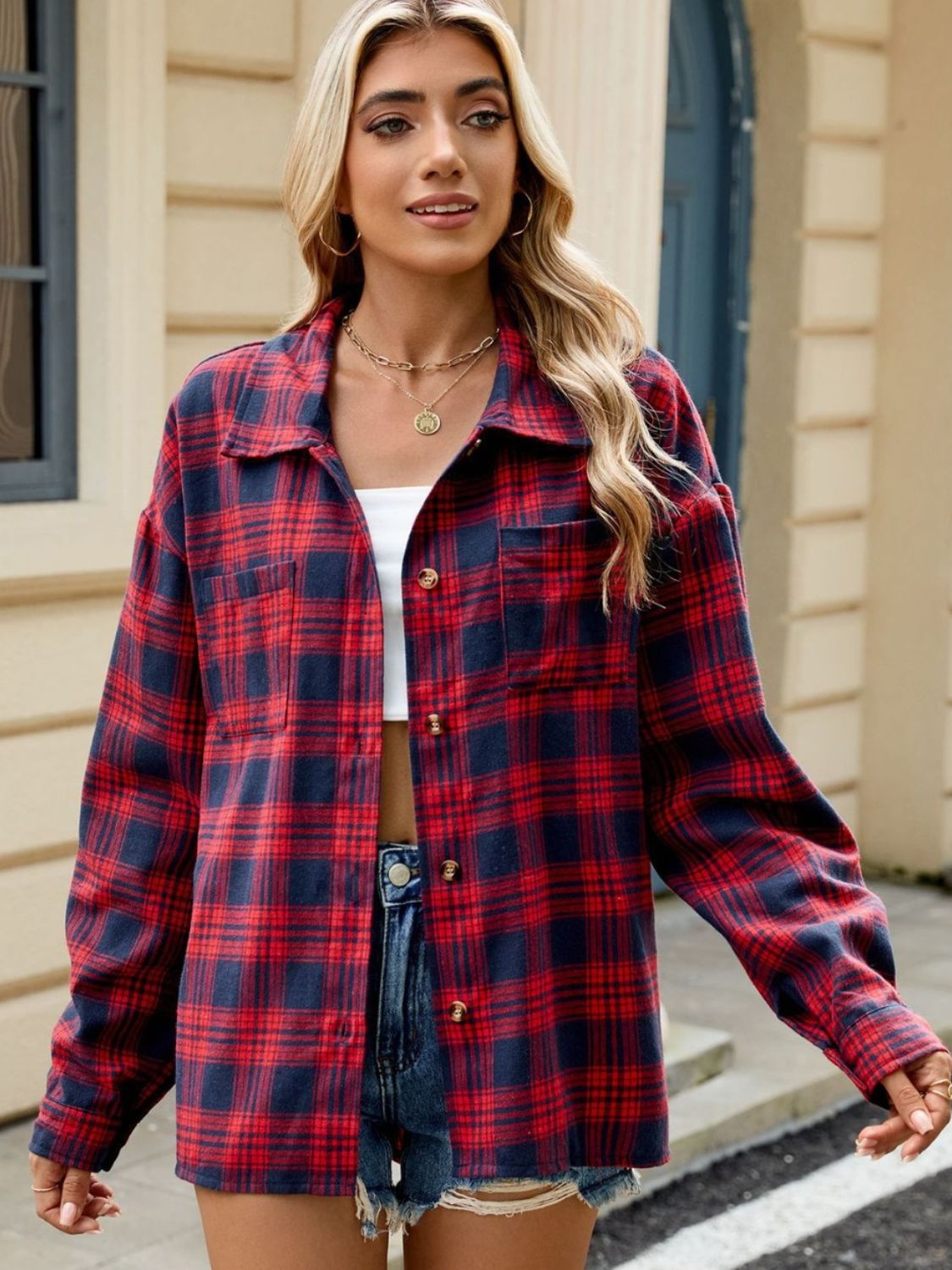 Luvo | Chemise à carreaux à manches longues pour femme