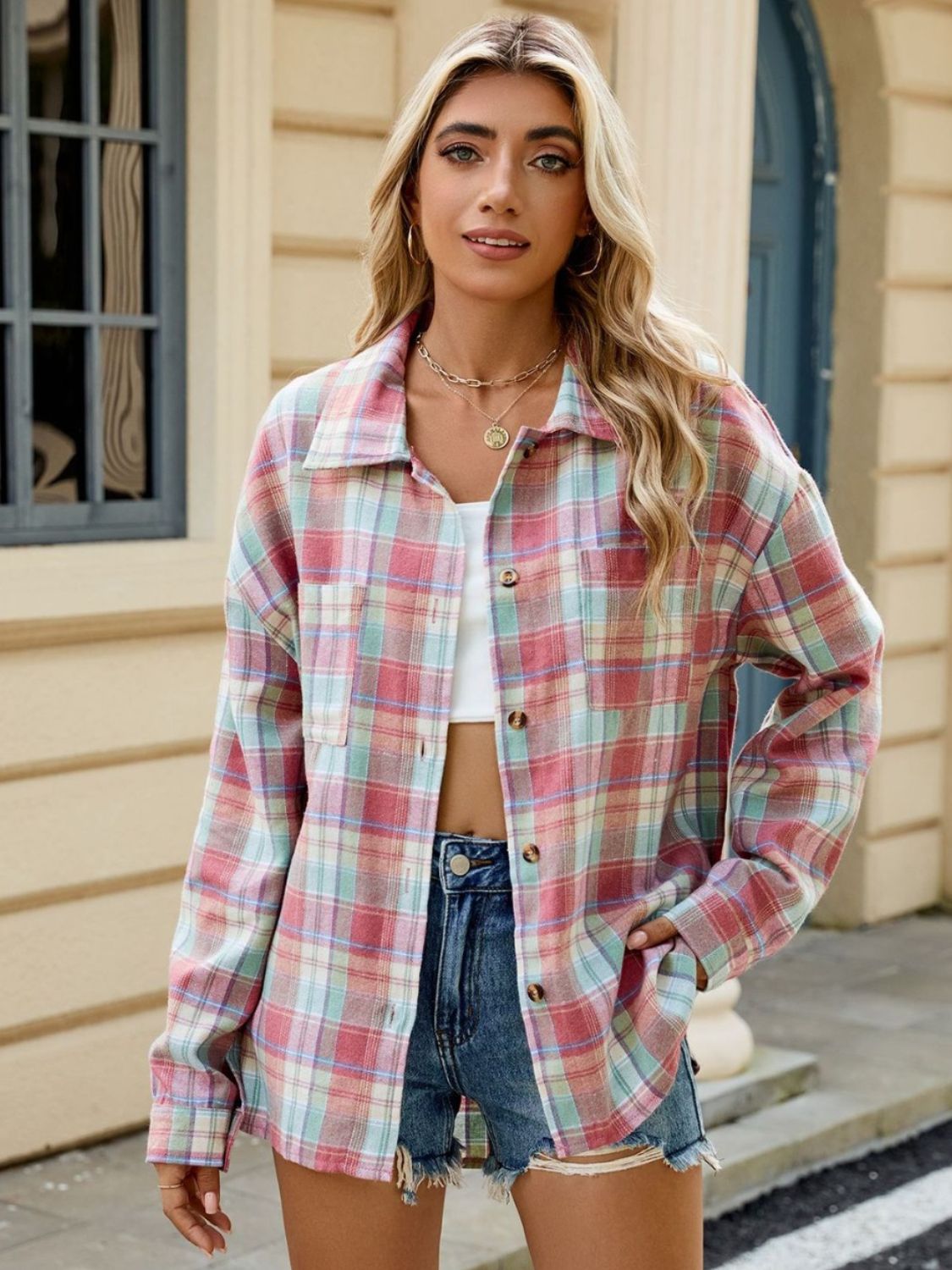 Luvo | Chemise à carreaux à manches longues pour femme
