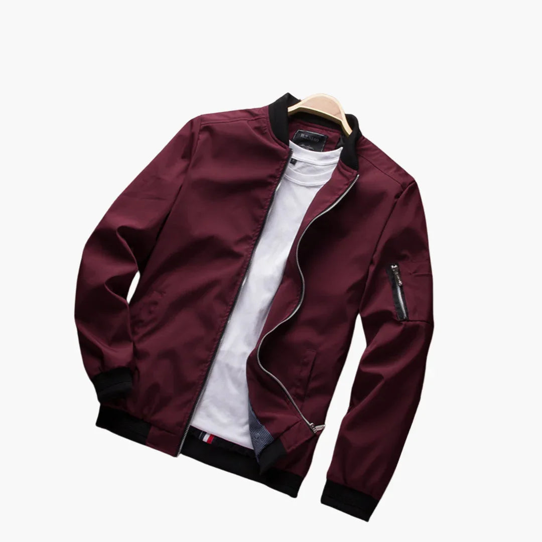 Blouson Homme – Coupe Ajustée avec Fermeture Éclair