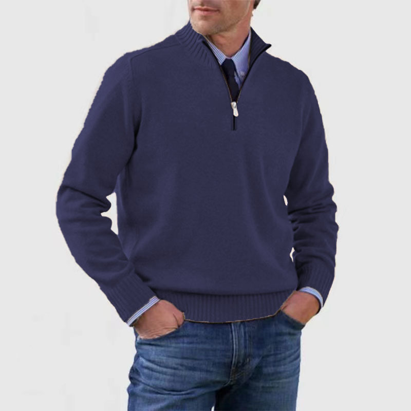 Luvo | Pull pour Homme – Demi-Fermeture Éclair et Manches Longues