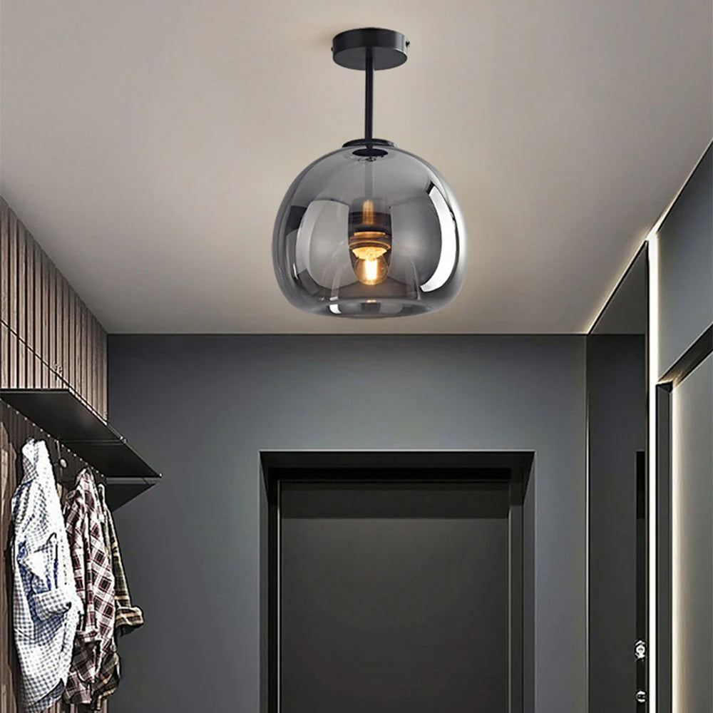 Luvo | Glass and Copper Ceiling Light