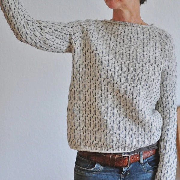 Luvo | Pull Gris Élégant pour Femme – Manches Longues