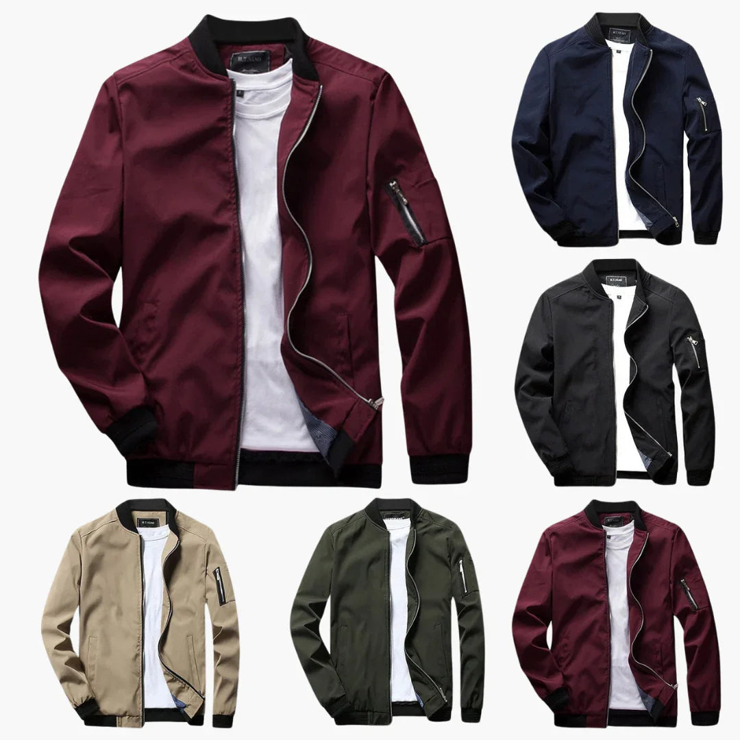 Blouson Homme – Coupe Ajustée avec Fermeture Éclair