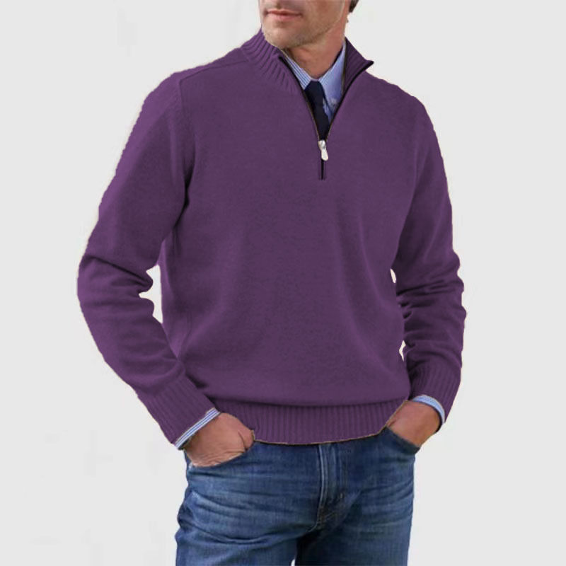 Luvo | Pull pour Homme – Demi-Fermeture Éclair et Manches Longues