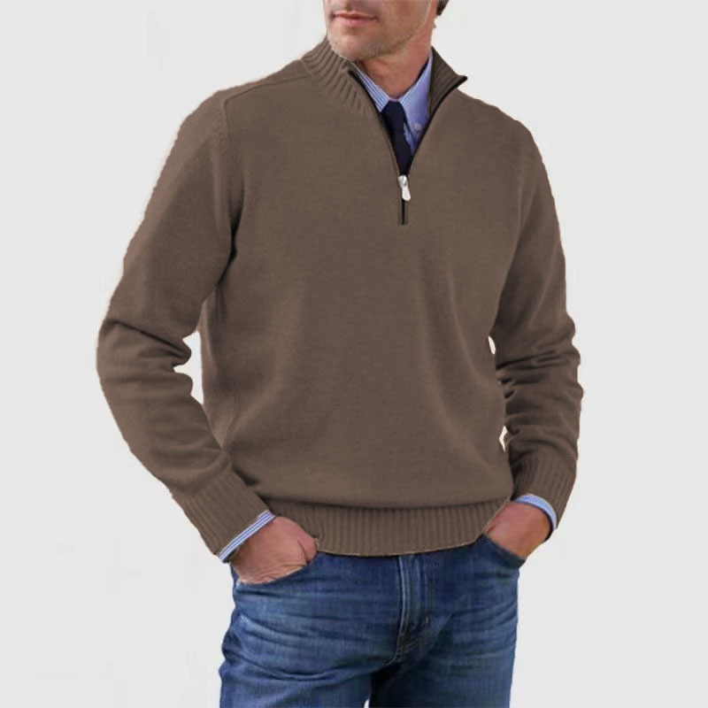Luvo | Pull pour Homme – Demi-Fermeture Éclair et Manches Longues
