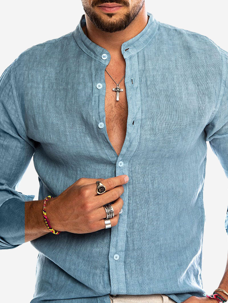 Luvo | Chemise en Lin d'Été pour Homme – Élégante et Fraîche
