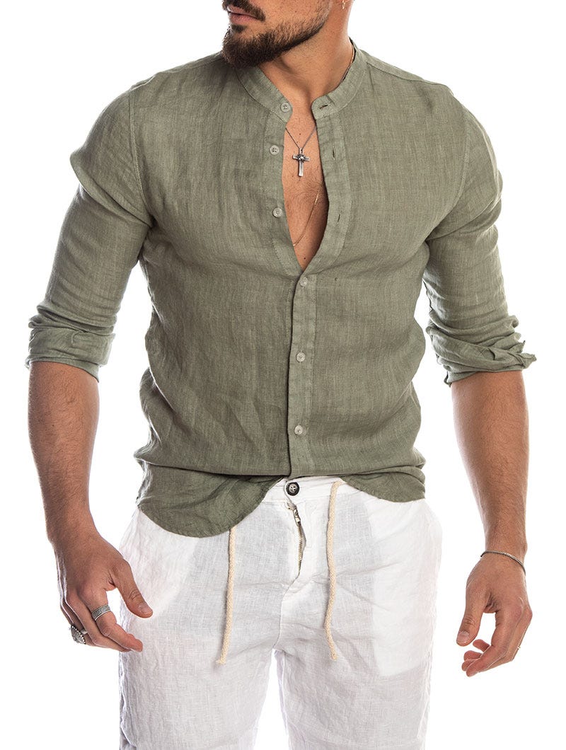 Luvo | Chemise en Lin d'Été pour Homme – Élégante et Fraîche