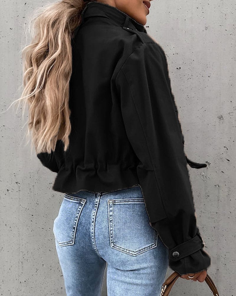 Luvo | Veste Mi-Saison Courte et Stylée pour Femme – Avec Poches