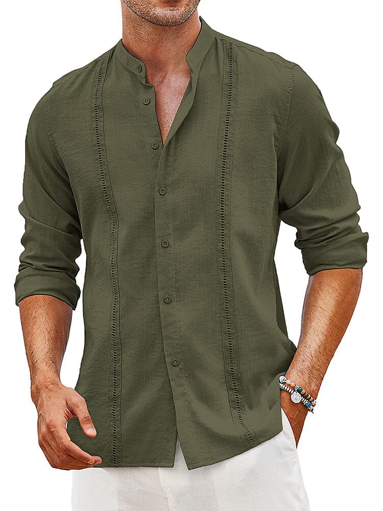 Luvo | Chemise Guayabera en Lin Brodée – Classique et Respirant