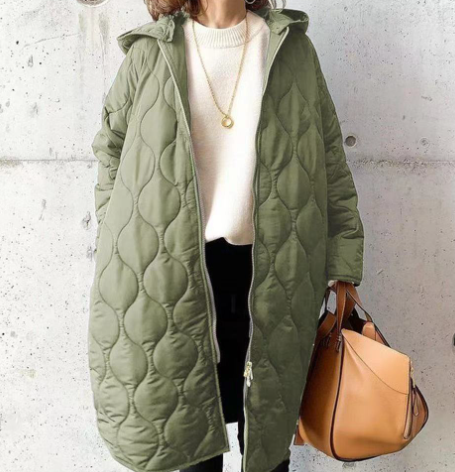 Luvo | Manteau Long Matelassé pour Femme – Avec Capuche