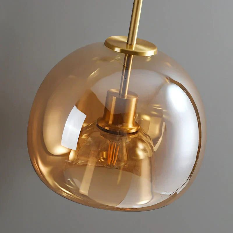 Luvo | Glass and Copper Ceiling Light