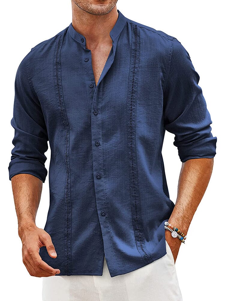 Luvo | Chemise Guayabera en Lin Brodée – Classique et Respirant