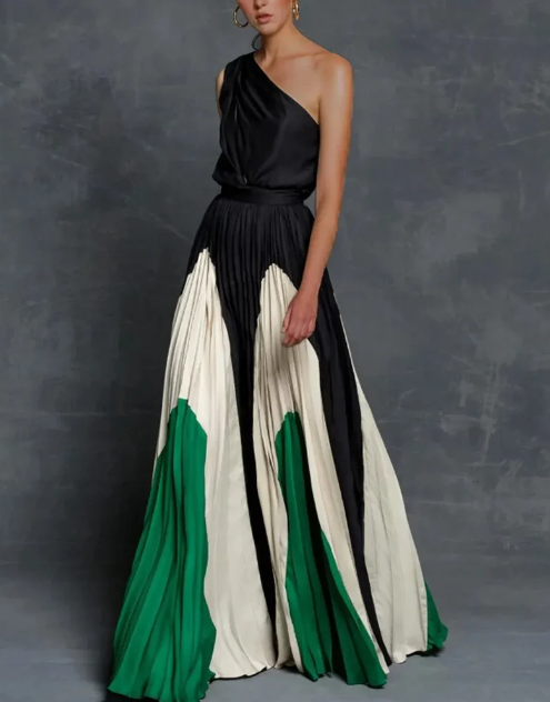 Luvo | Robe Longue Asymétrique – Élégance à Épaule Dénudée