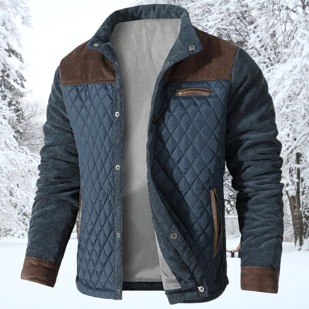Luvo | Quilted Jacket for Men – Regular Fit with Diamond Pattern