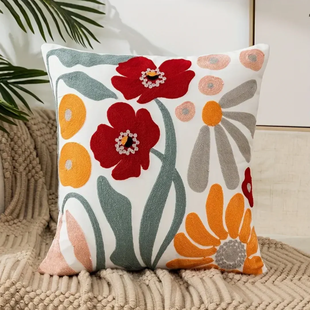 Luvo | Decorative cushion with floral pattern – for sofa and living room