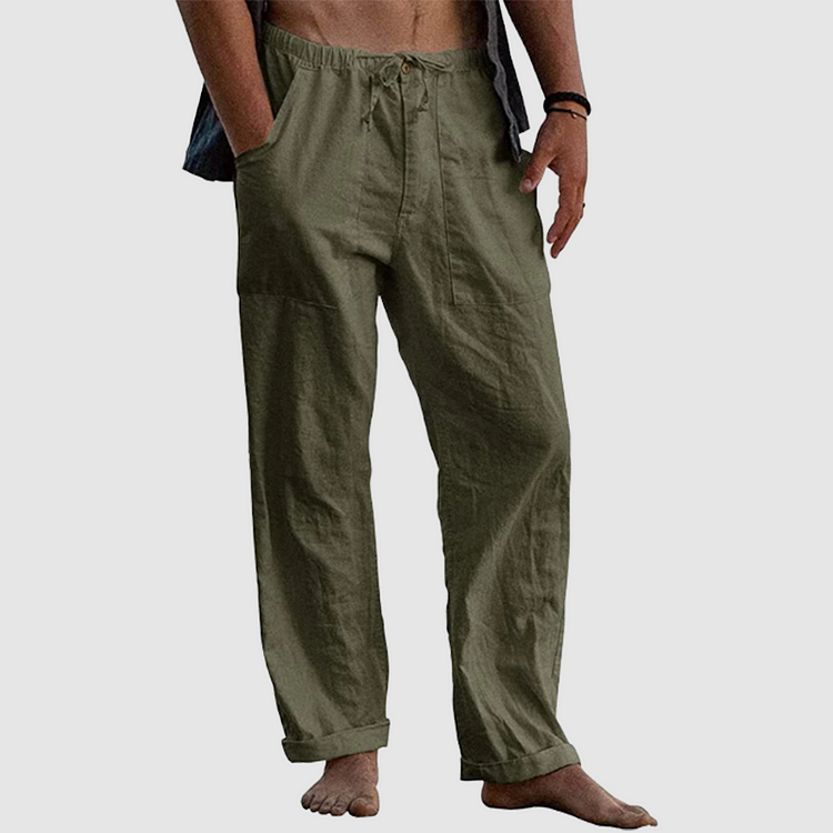 Luvo | Pantalon de lin décontracté pour hommes