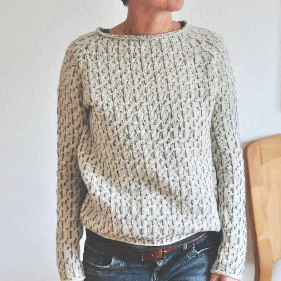 Luvo | Pull Gris Élégant pour Femme – Manches Longues