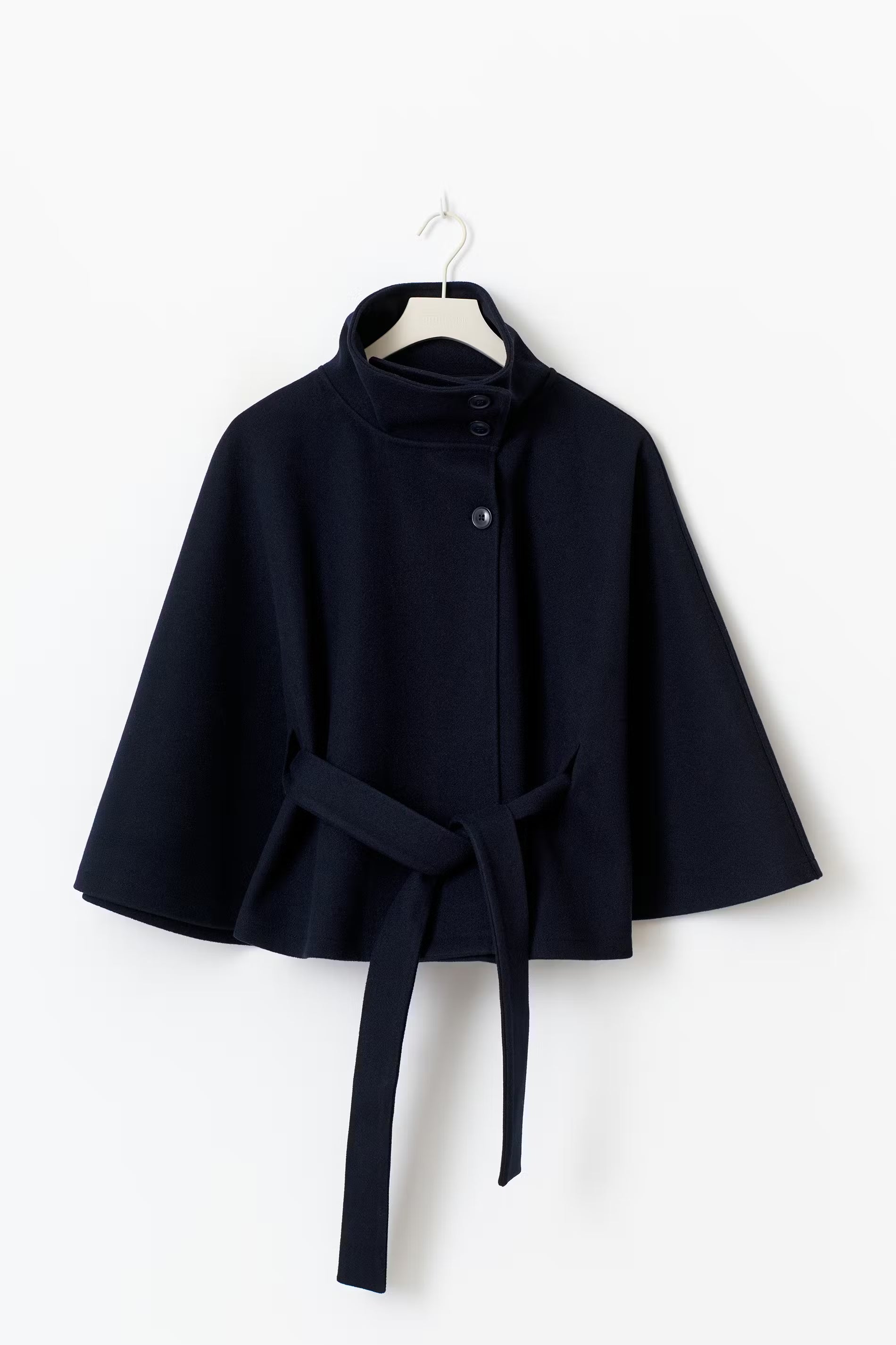 Luvo | Manteau pour Femme avec Manches Cape, Col Haut et Ceinture