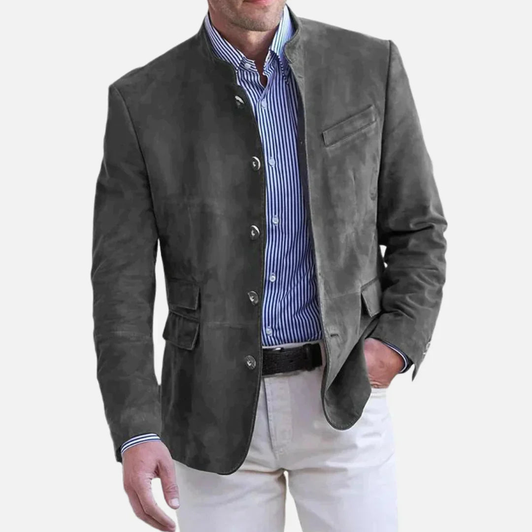 Luvo | Long Tweed Jacket for Men – Timeless Elegance