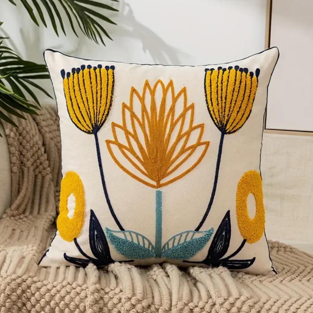 Luvo | Decorative cushion with floral pattern – for sofa and living room