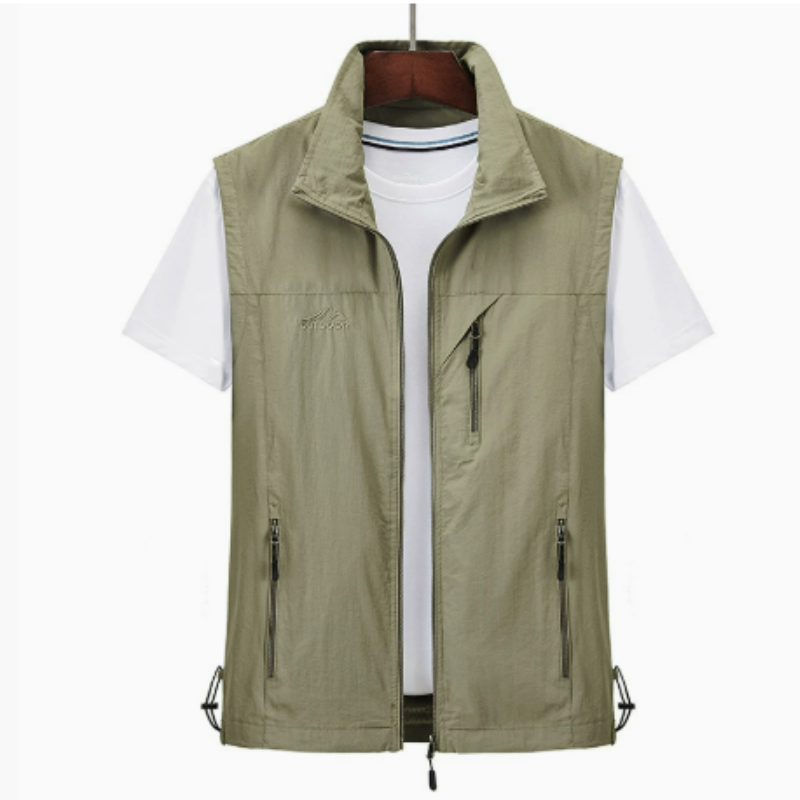 Luvo | Gilet Sans Manches pour Homme – Extérieur & Fermeture Éclair