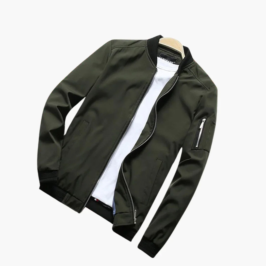 Blouson Homme – Coupe Ajustée avec Fermeture Éclair