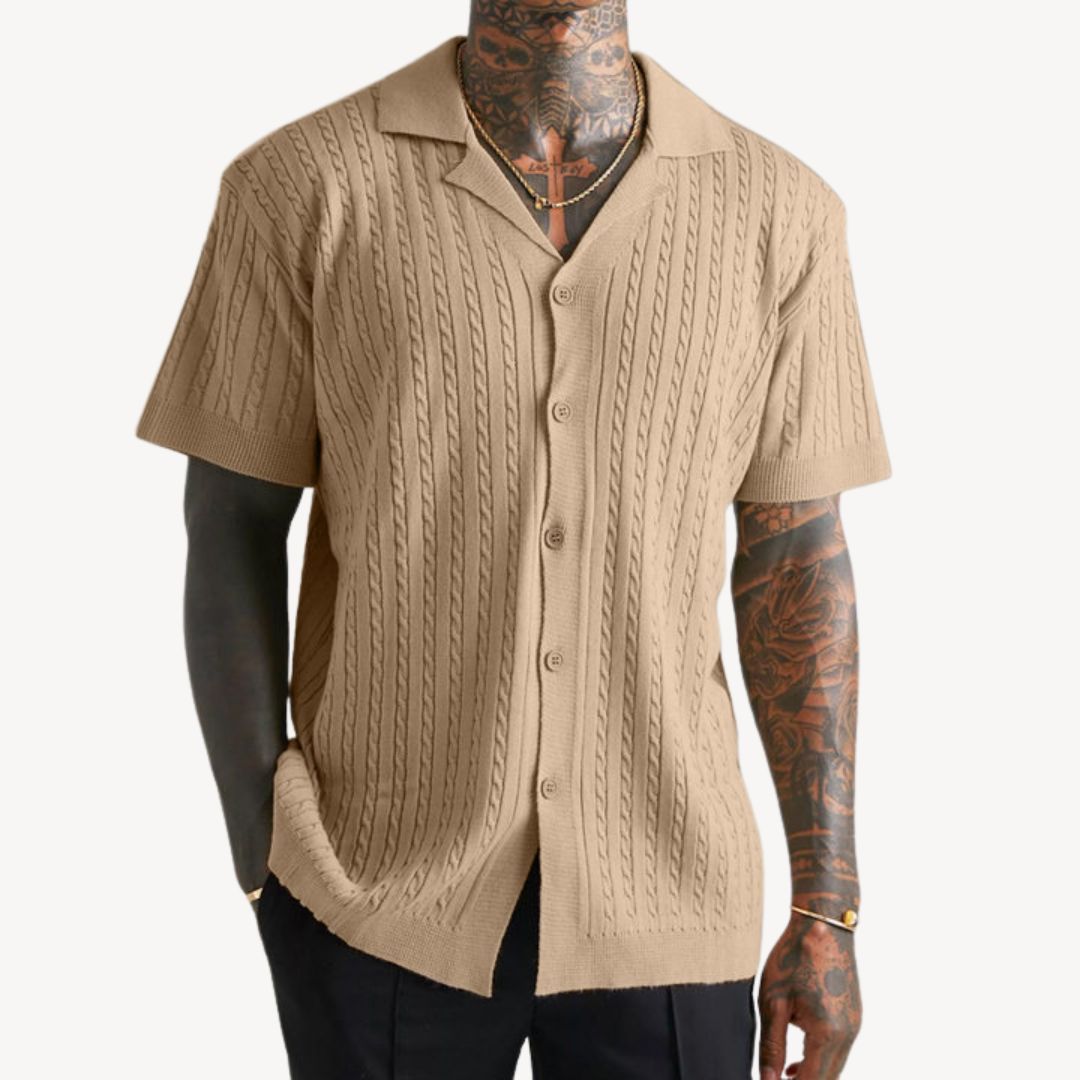 Luvo | Polo en Tricot à Boutons Pour Hommes - Manches courtes