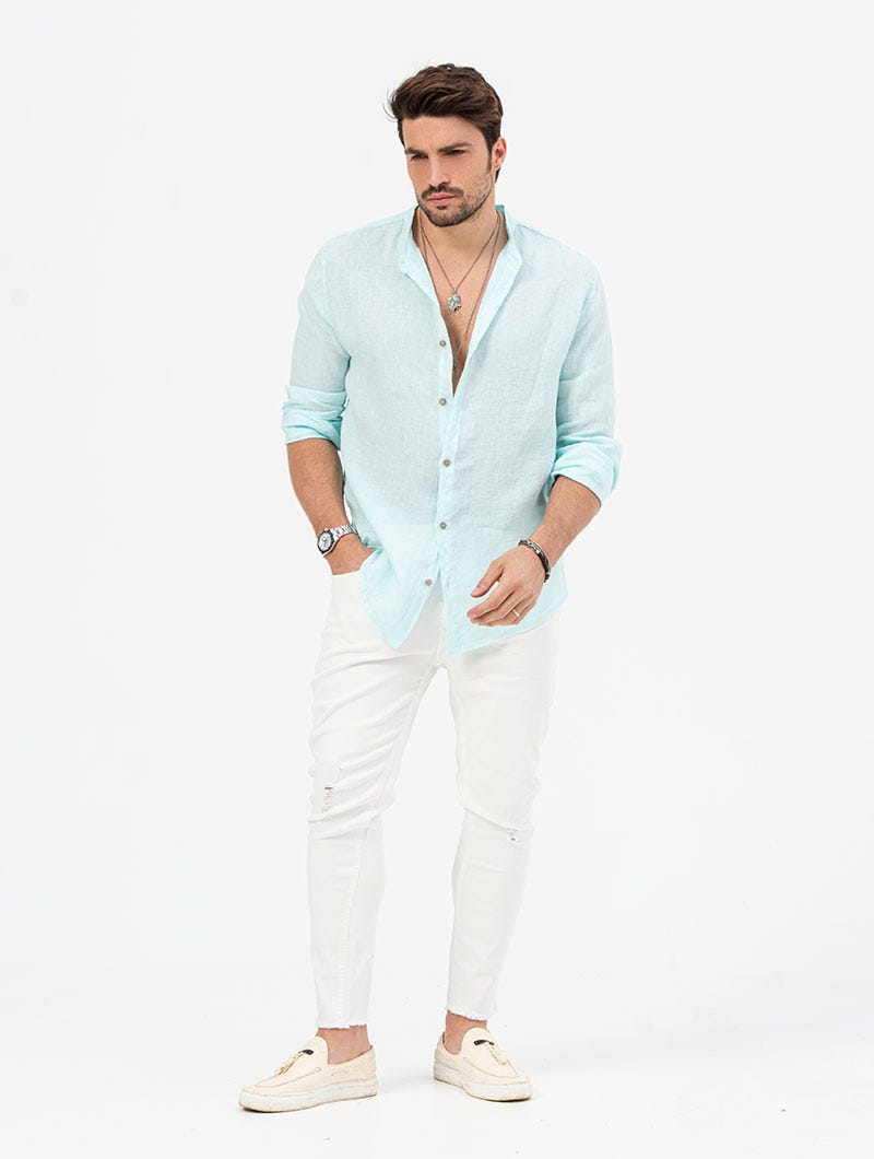 Luvo | Chemise en Lin d'Été pour Homme – Élégante et Fraîche