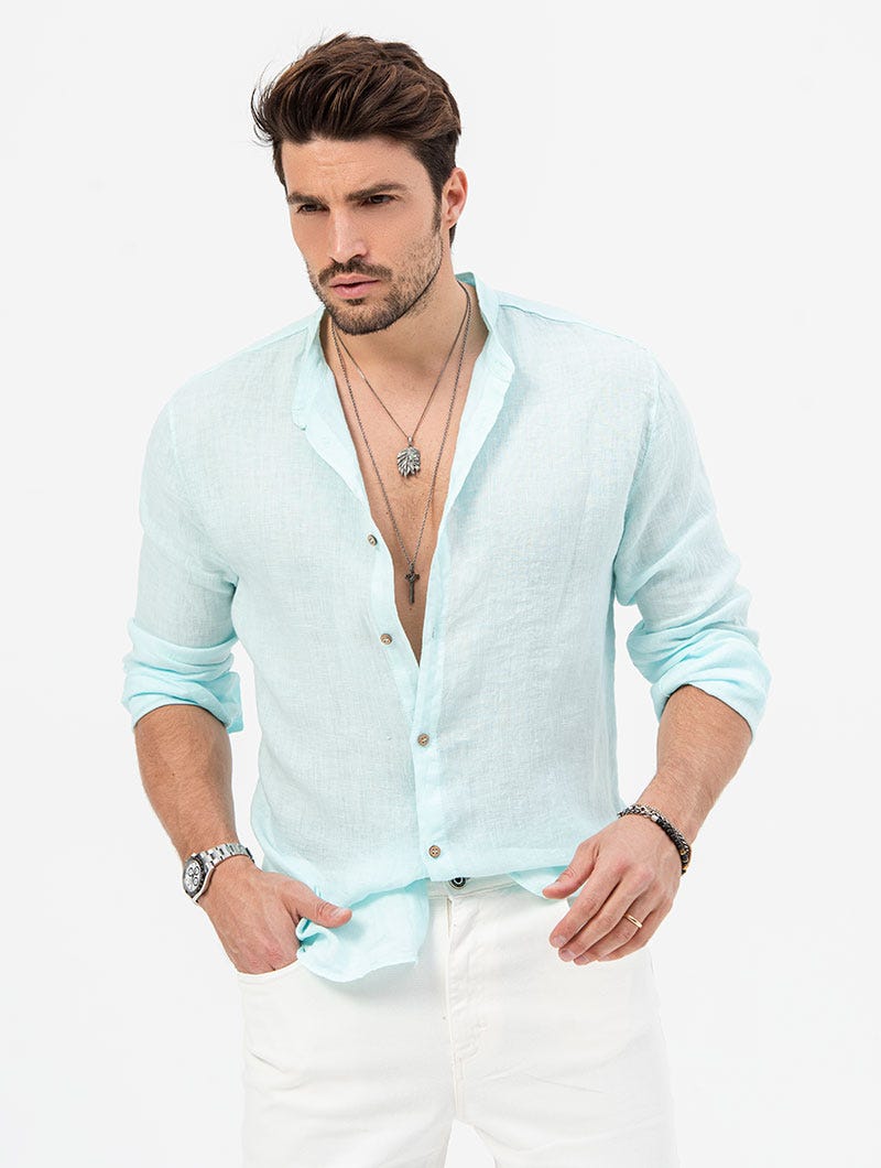 Luvo | Chemise en Lin d'Été pour Homme – Élégante et Fraîche