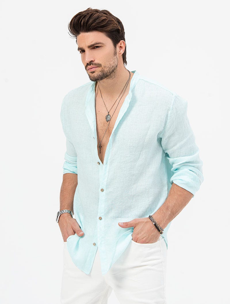 Luvo | Chemise en Lin d'Été pour Homme – Élégante et Fraîche