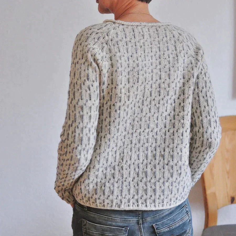 Luvo | Pull Gris Élégant pour Femme – Manches Longues