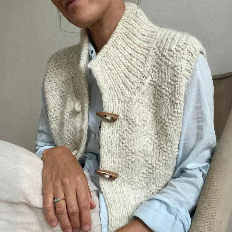 Luvo | Gilet en Maille Stylé pour Femme – Court