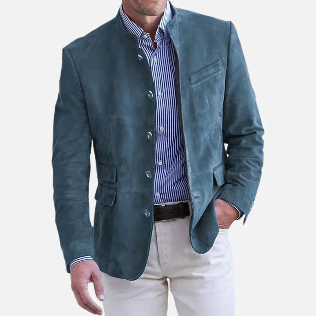Luvo | Long Tweed Jacket for Men – Timeless Elegance