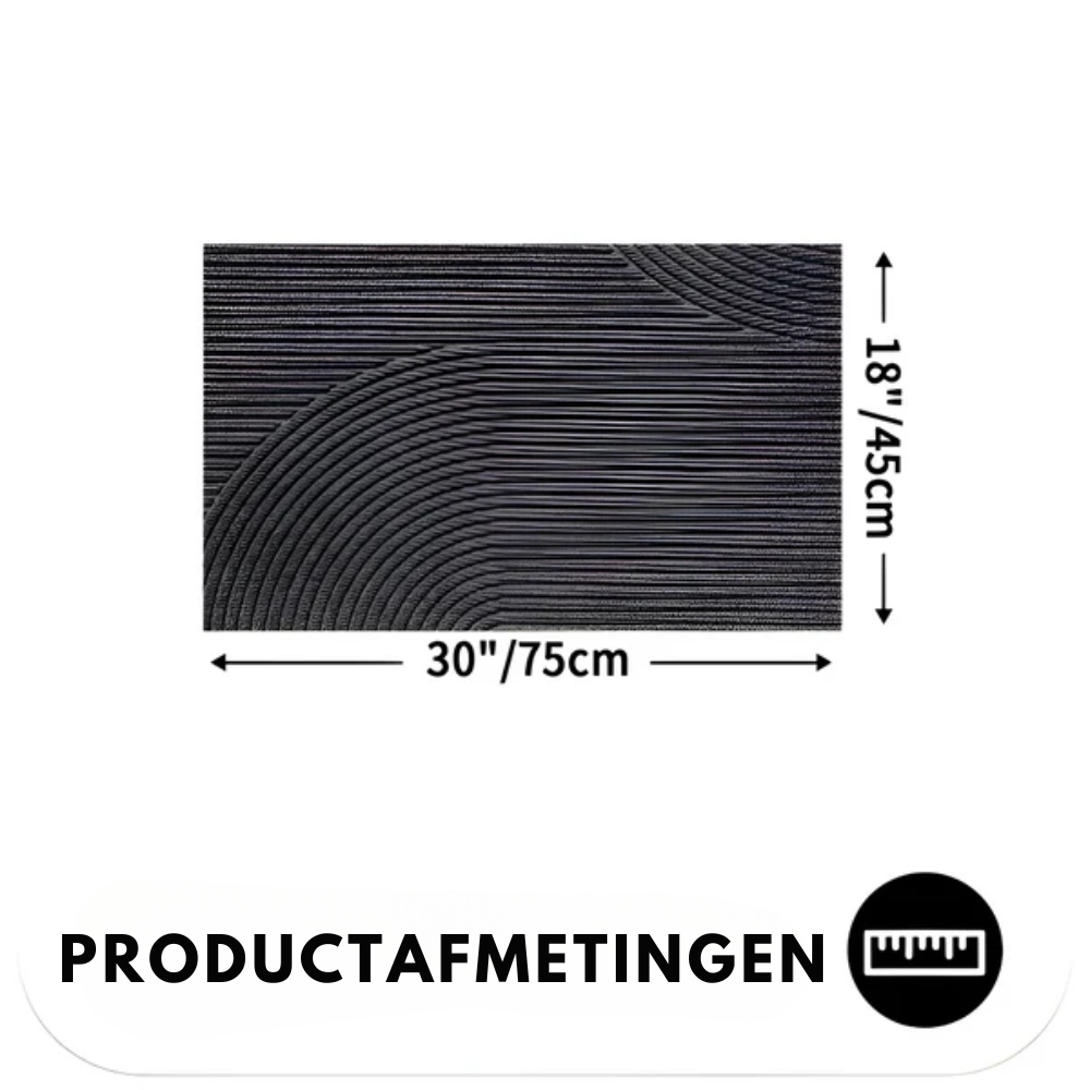 Luvo | Rectangular Non-Slip Doormat with Geometric Pattern