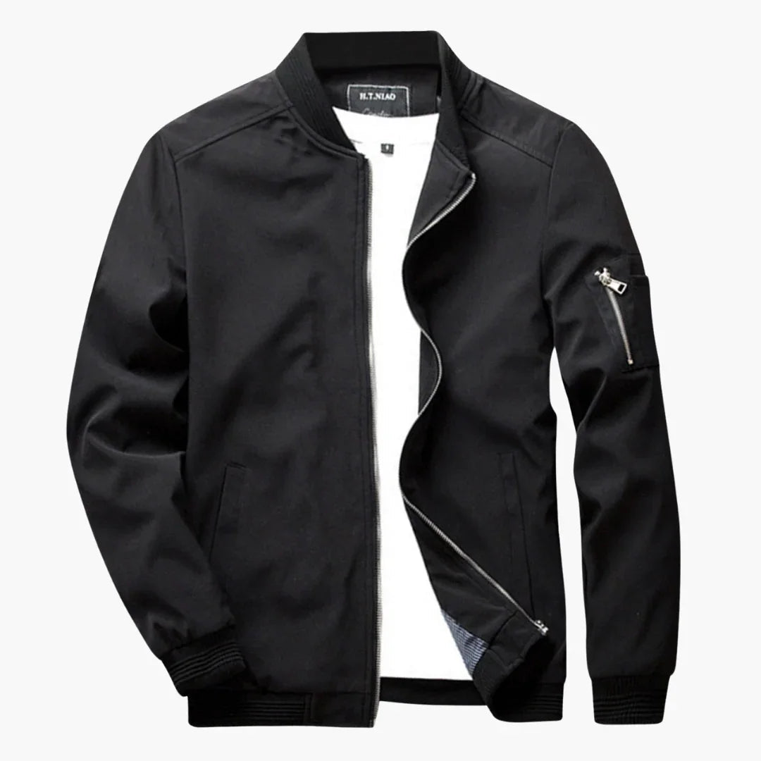 Blouson Homme – Coupe Ajustée avec Fermeture Éclair