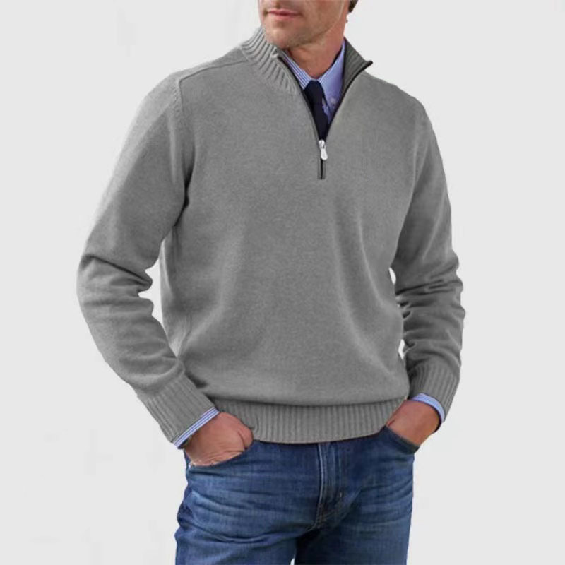 Luvo | Pull pour Homme – Demi-Fermeture Éclair et Manches Longues