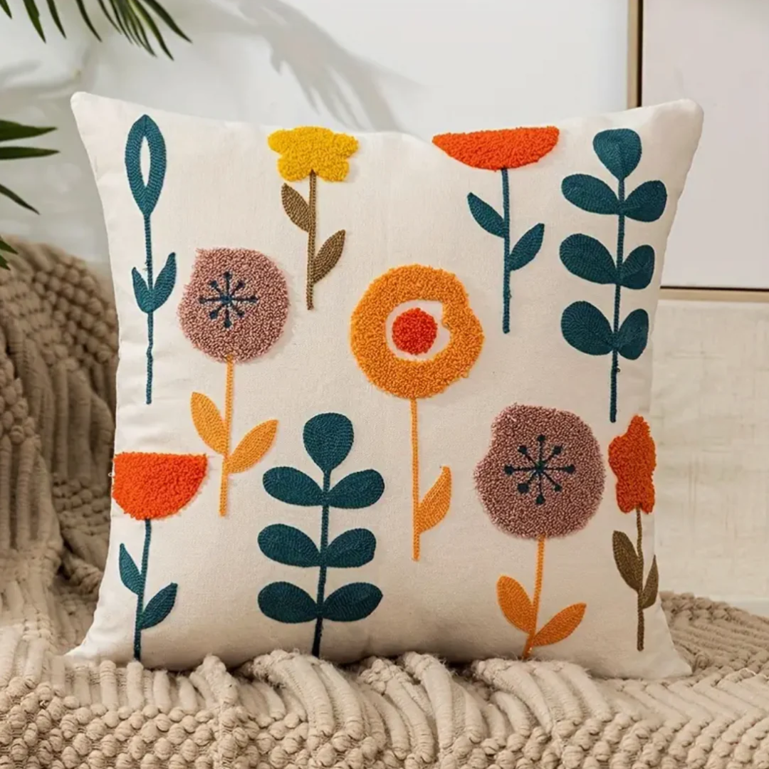 Luvo | Decorative cushion with floral pattern – for sofa and living room